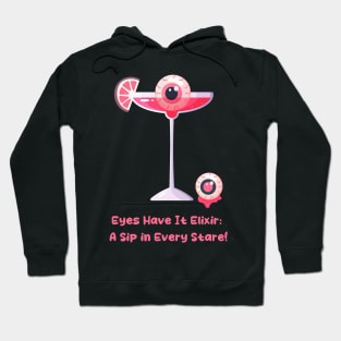 Pink Halloween poster, cocktail, girl, caption, lettering, funny caption Hoodie